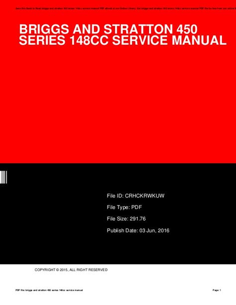 briggs stratton 475 series manual